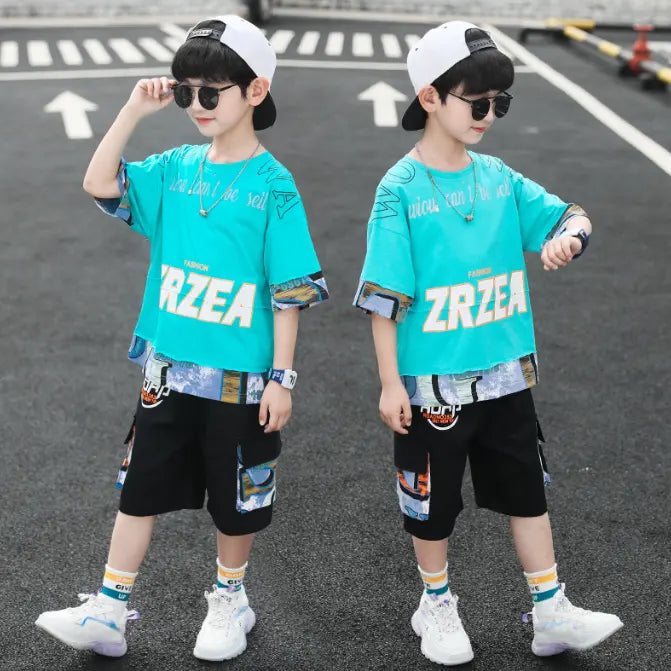 Boys T-shirt Trousers 2 Pieces Set