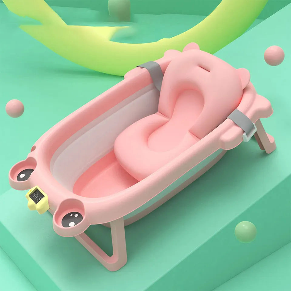 pink & green baby bathtub