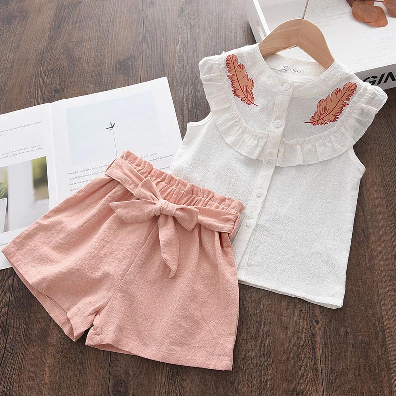 Summer Sleeveless Tops Bandage Shorts Fashion