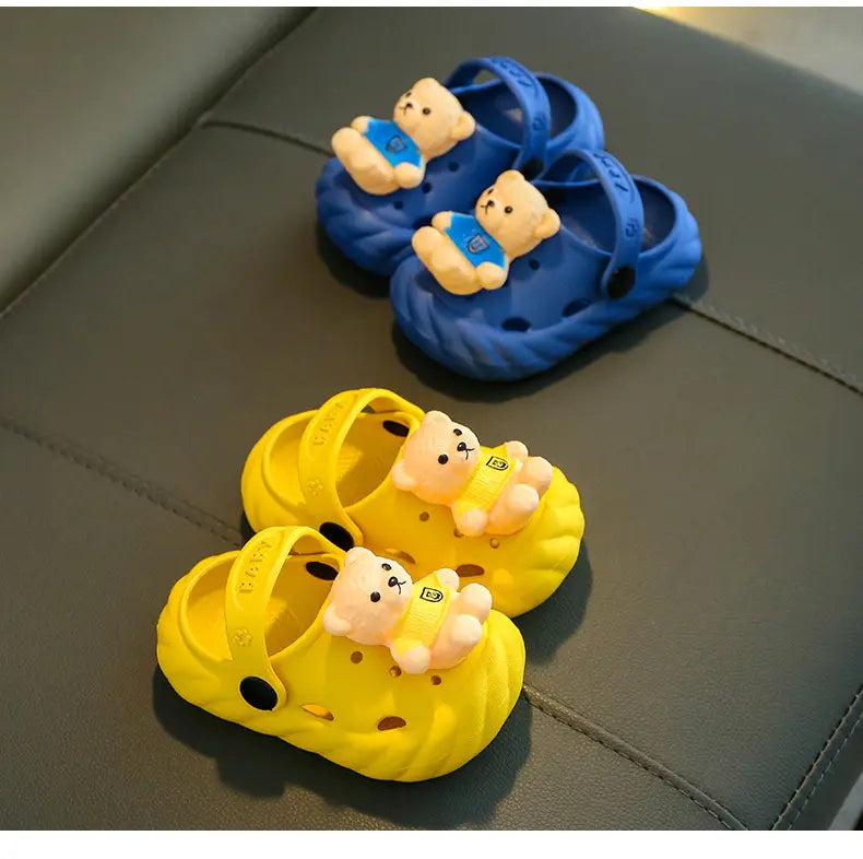 Soft Cartoon Bear Toddler Clogs