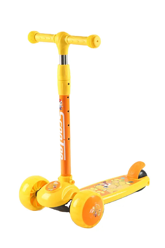 Adjustable Yellow 3 Wheel Scooter