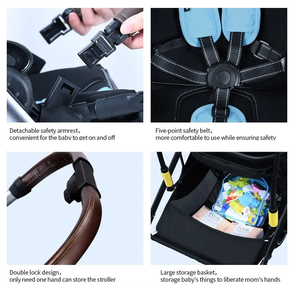 2 in 1 Adjustable Baby Stroller