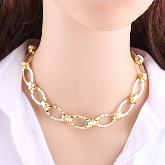 Chunky Collar Hollow Out Chain Necklace