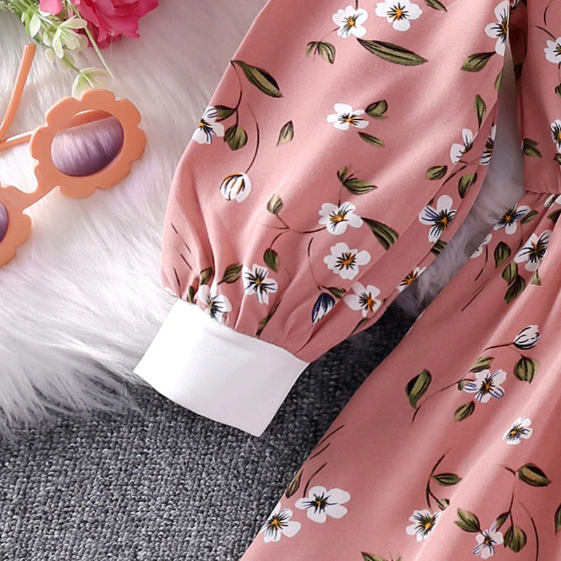 Floral Pink Casual Dress