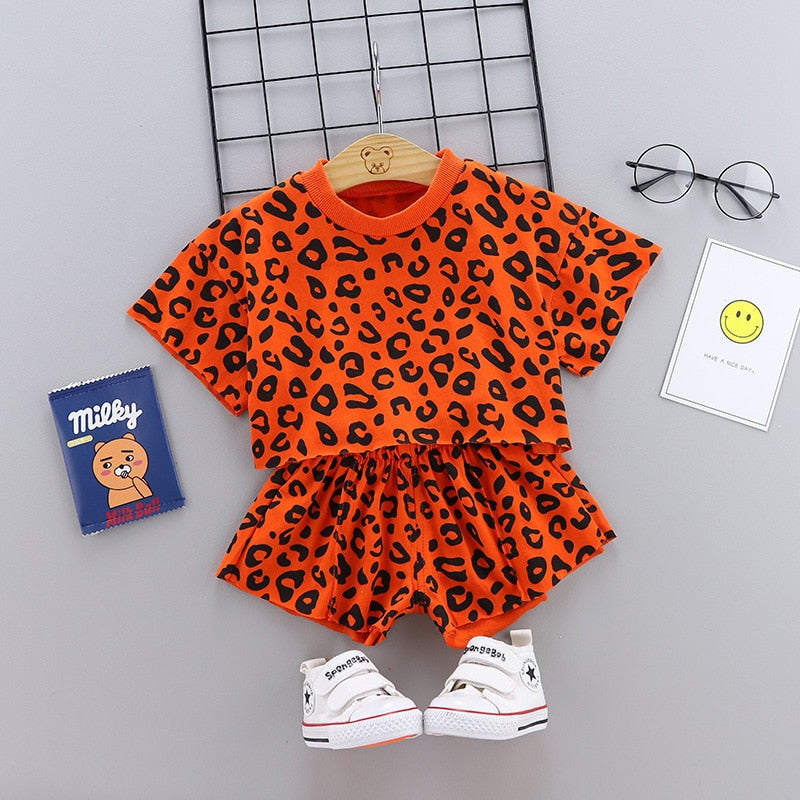 Leopard print Cotton Kids Set