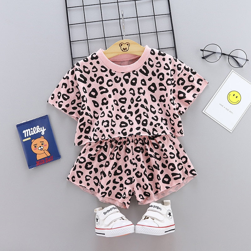 Leopard print Cotton Kids Set