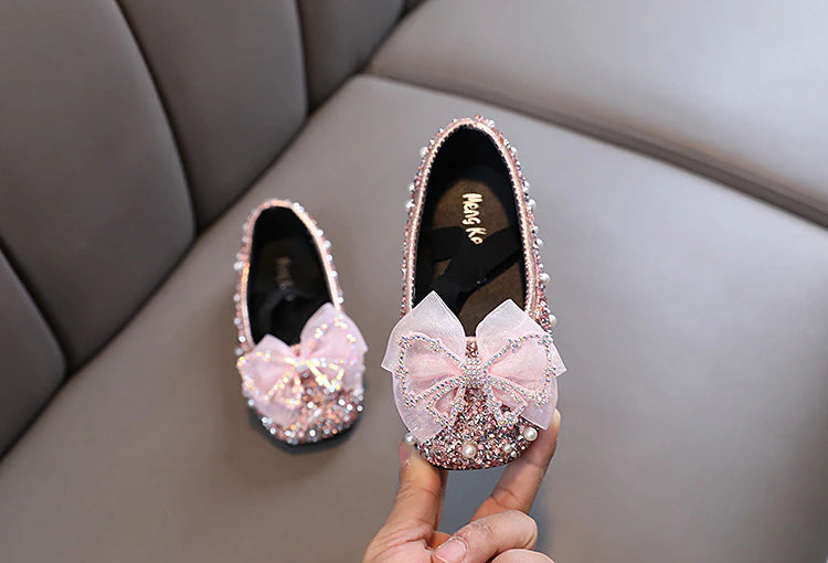 Exclusive Shimmery Princess Bow Sandals