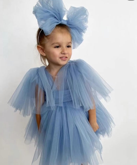 Princess Blue Ruffle Dress