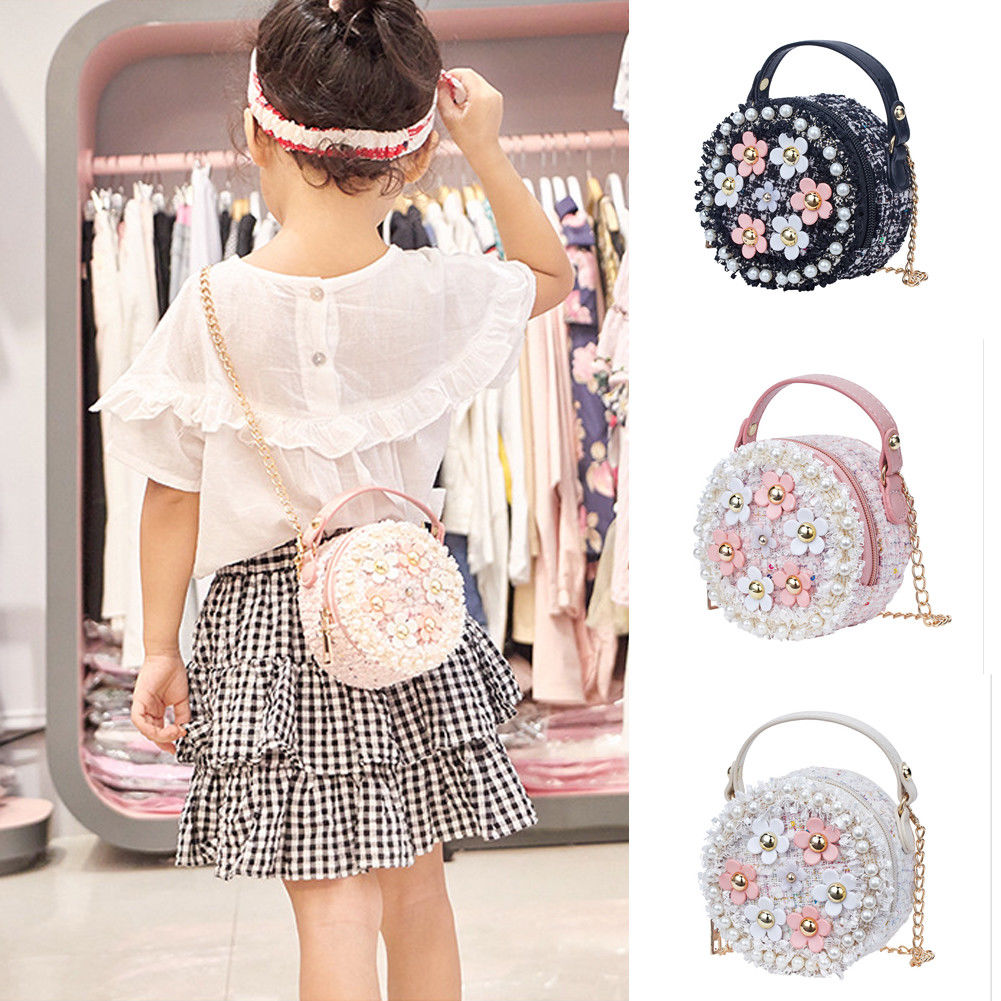 Round Floral Sling Chian Bag