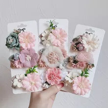 Pastel Floral Clip Set