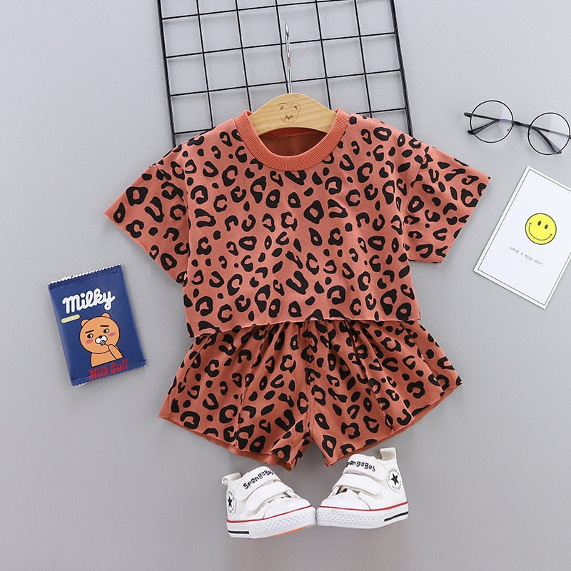 Leopard print Cotton Kids Set