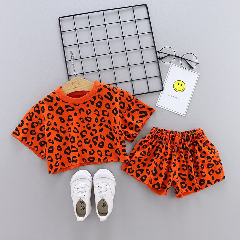 Leopard print Cotton Kids Set