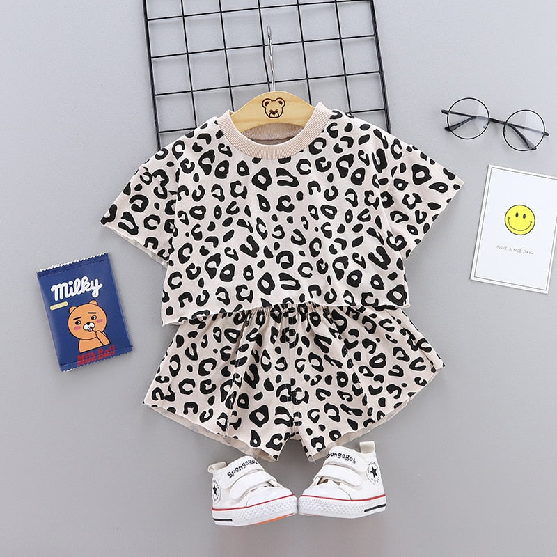 Leopard print Cotton Kids Set