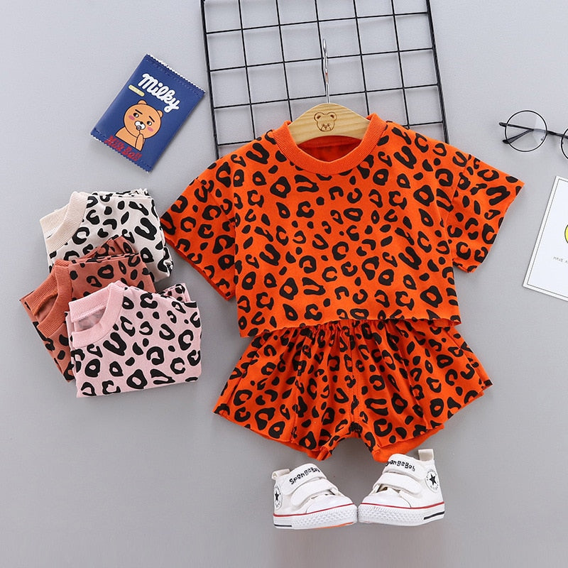 Leopard print Cotton Kids Set